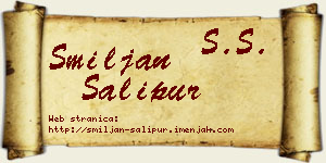 Smiljan Šalipur vizit kartica